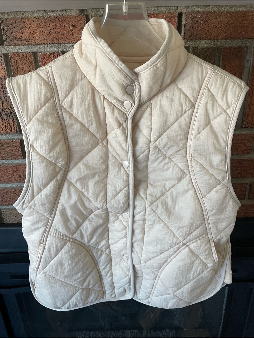Thread & Supply Quilted Ivory Puffer Vest